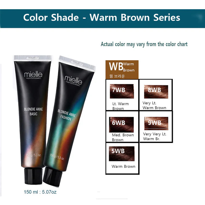 Blonde Ann Professional Hair Color – Warm Brown Series (150 ml) 2PCS