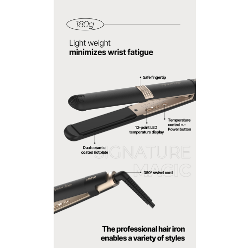 JMW Professional Premium Hair Iron Series Signature Magic Flat Iron