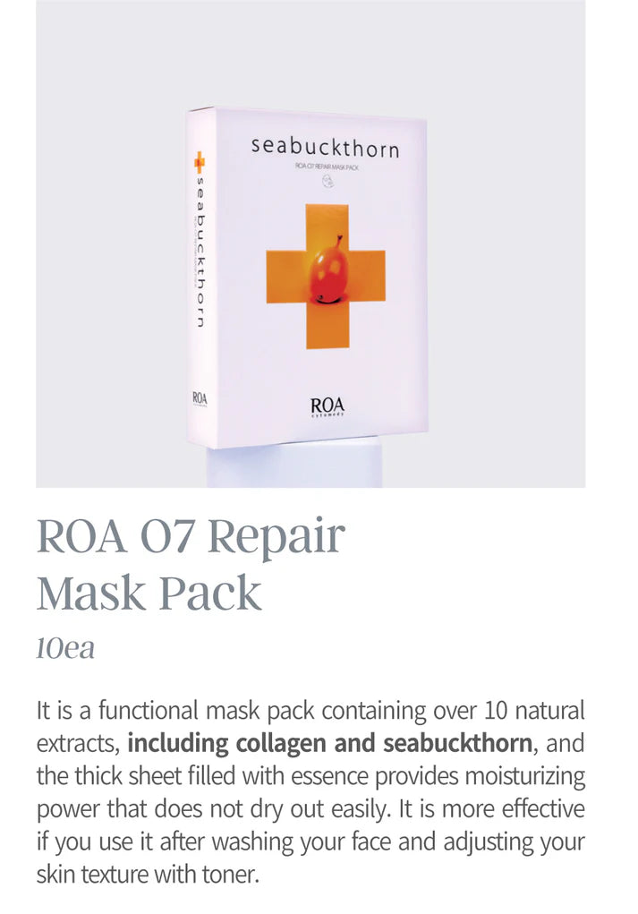ROA O7 REPAIR COLLAGEN MASK PACK-10 SHEETS
