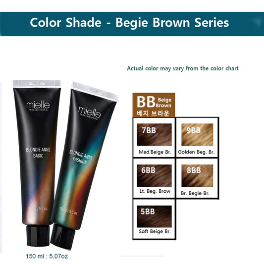 Blonde Ann Professional Hair Color – Beige Brown Series (150 ml) 2PCS