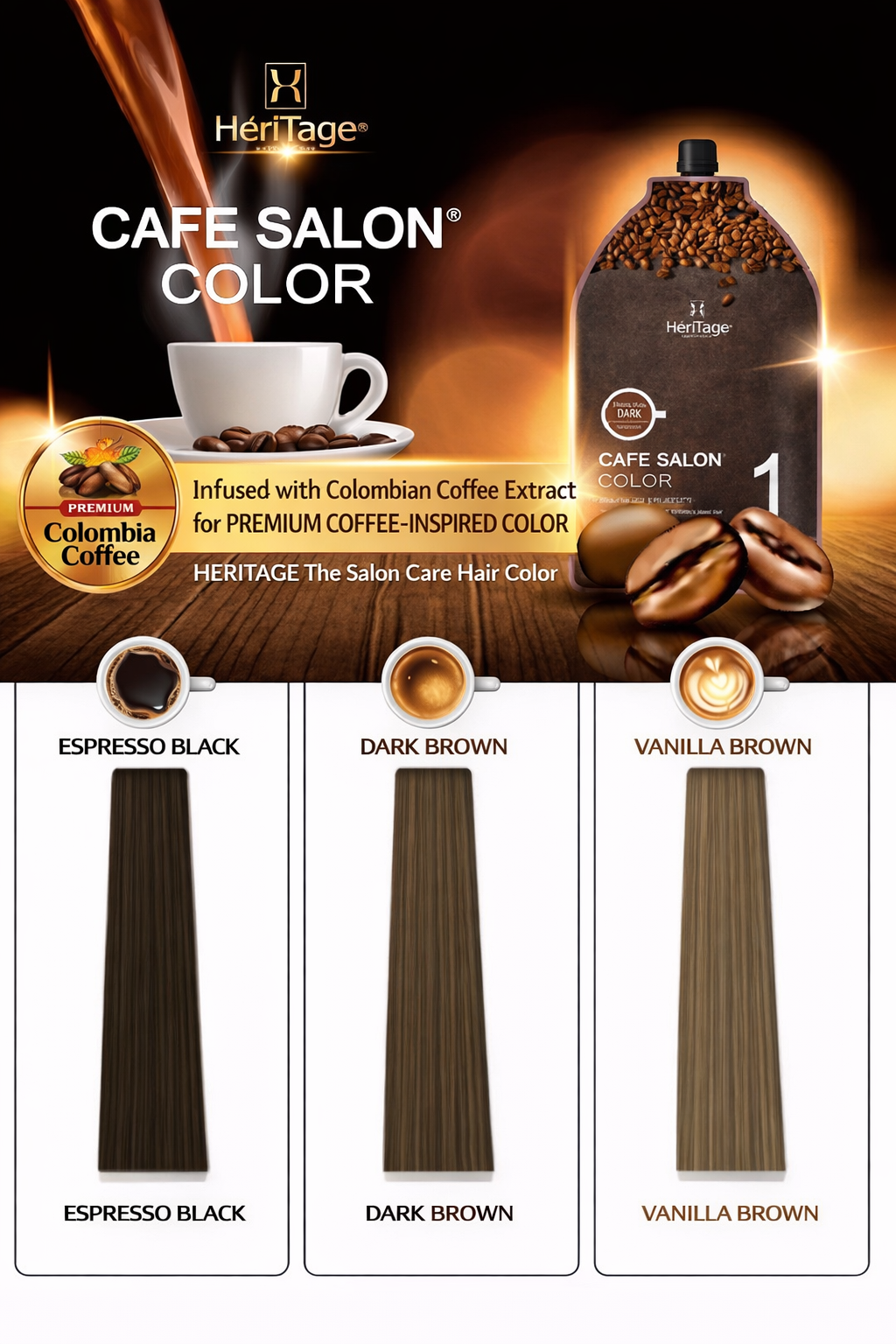 Heritage Cafe Salon Color - 500ml / 17.63 oz