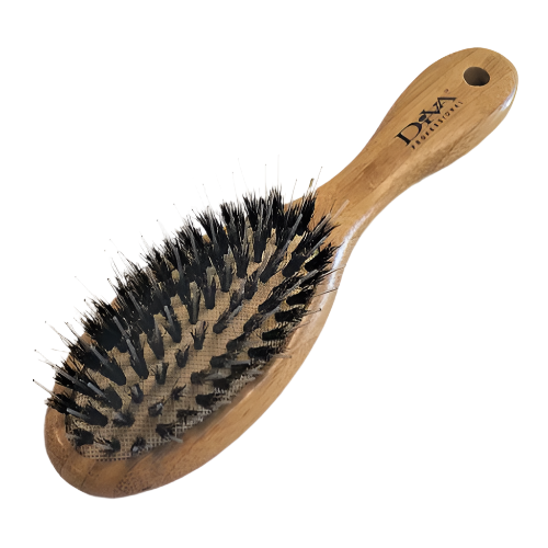 Diva Bamboo Oval Cushion Brush with Porcupine