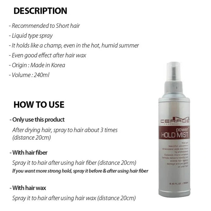 세라데 프로페셔널 파워 홀드 미스트 - 250ml