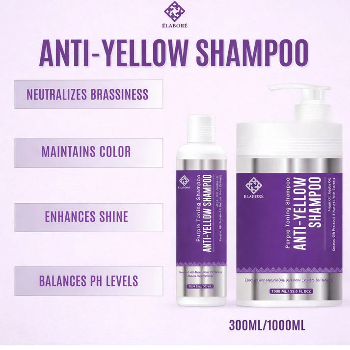 Elabore Purple Toning Shampoo Anti-Yellow Shampoo-300ml