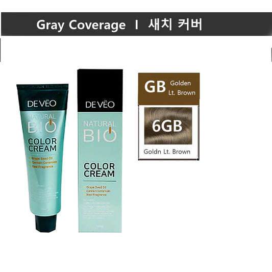 DEVEO Natural Lt. Golden Hair Color Cream – 150ml / Full Gray Coverage (3PCS)