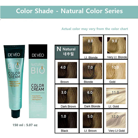 DEVEO Natural Bio Hair Color Cream – Natural Series – 150ml (3PCS)