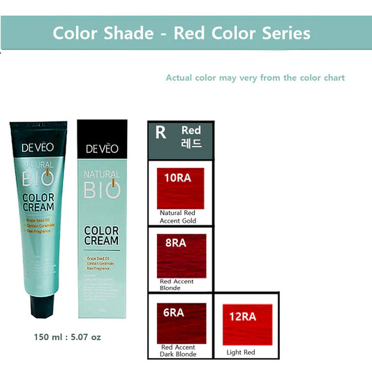 DEVEO Natural Bio Hair Color Cream – Red Series – 150ml (3 PCS)